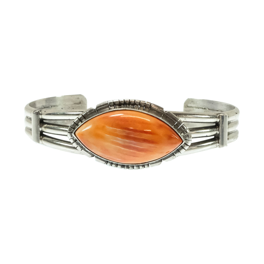 South Texas Tack Apparel Jewelry Native American Navajo Spiny Oyster Sterling Silver Cuff