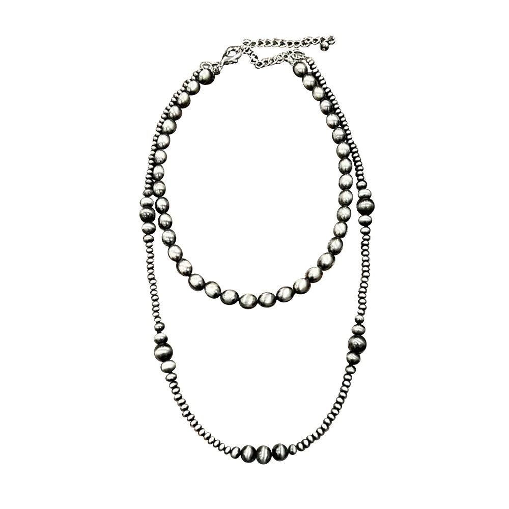 South Texas Tack Apparel Jewelry Oval and Round Faux Navajo Bead Necklace