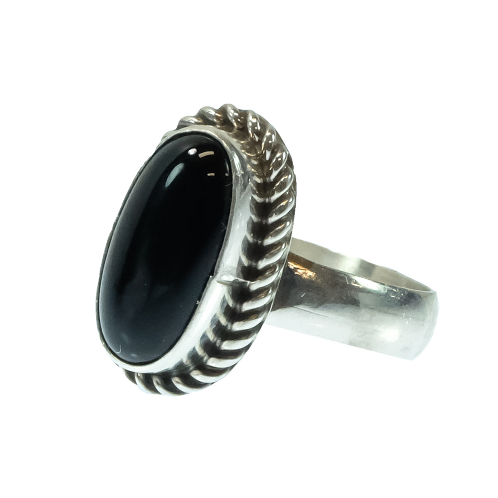 South Texas Tack Apparel Jewelry P Onyx And Sterling Silver Ring