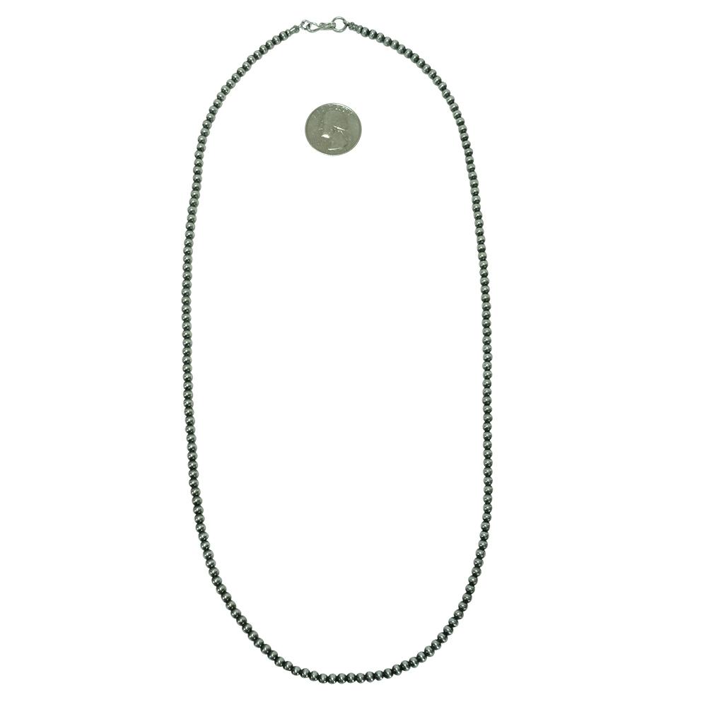 South Texas Tack Apparel Jewelry Silver / 26 Inch Navajo Pearl Necklace 4mm x 26inch