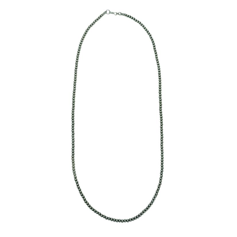 South Texas Tack Apparel Jewelry SIlver / 28 Inch Navajo Pearl Necklace 4mm x 28inch