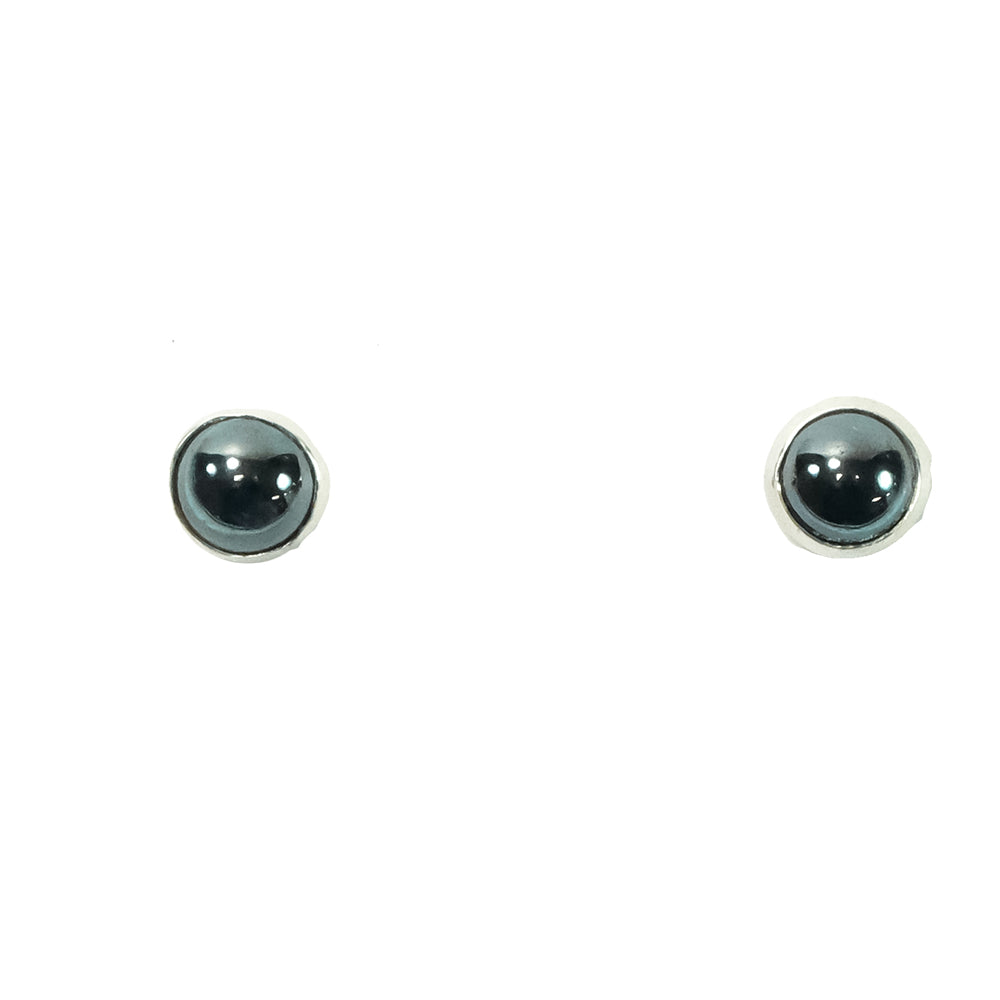 South Texas Tack Apparel Jewelry Silver Sterling Silver Hematite Studs