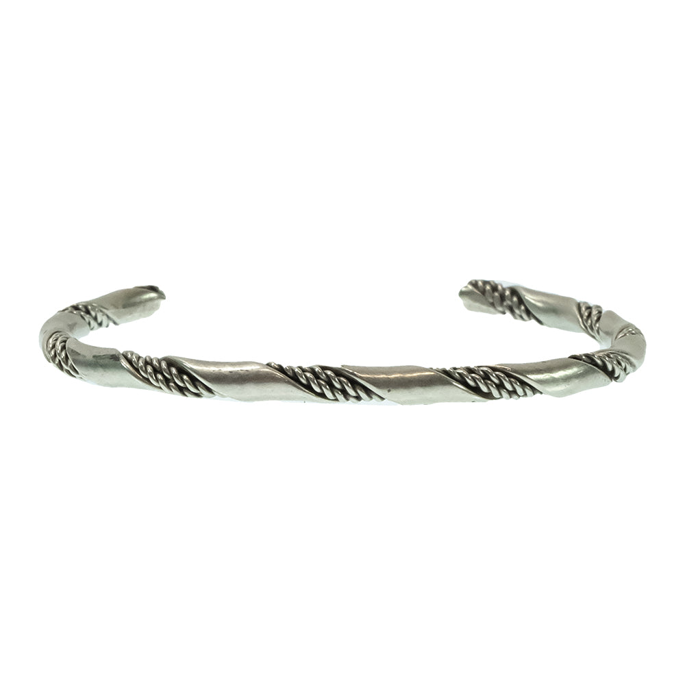 South Texas Tack Apparel Jewelry Silver Vintage Navajo Plain Silver Twist Wire Bracelet