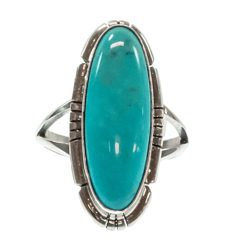 South Texas Tack Apparel Jewelry Turquoise / 9.5 S.E. Native American Navajo Sterling Silver Turquoise Ring