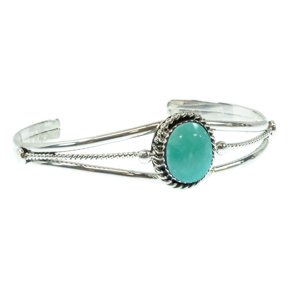 South Texas Tack Apparel Jewelry Turquoise Alice R. Saunders Native American Navajo Sterling Silver Turquoise Bracelet Cuff