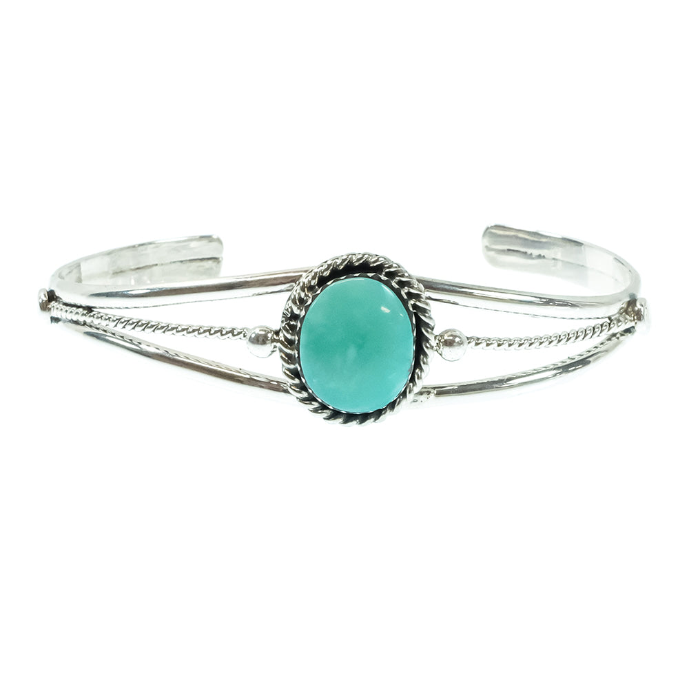 South Texas Tack Apparel Jewelry Turquoise Alice R. Saunders Native American Navajo Sterling Silver Turquoise Bracelet Cuff