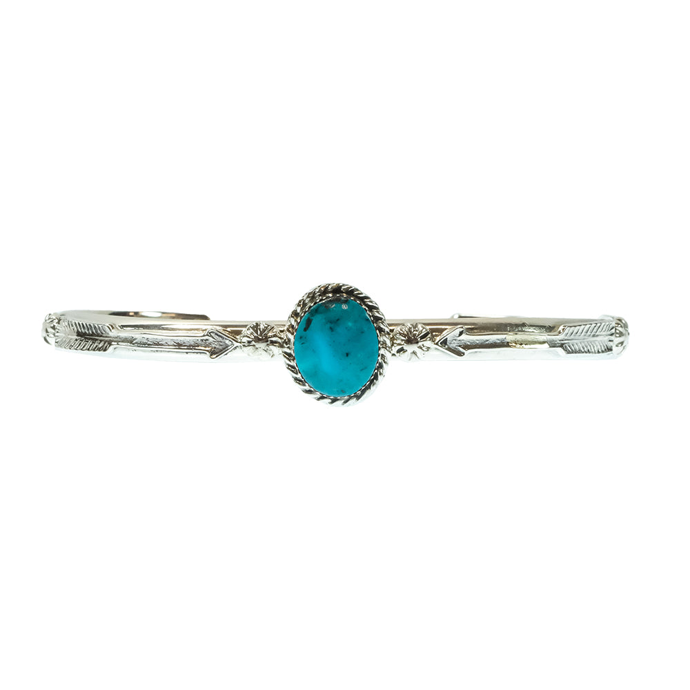 South Texas Tack Apparel Jewelry Turquoise Brandon Belin Native American Navajo Sterling Silver Turquoise Cuff