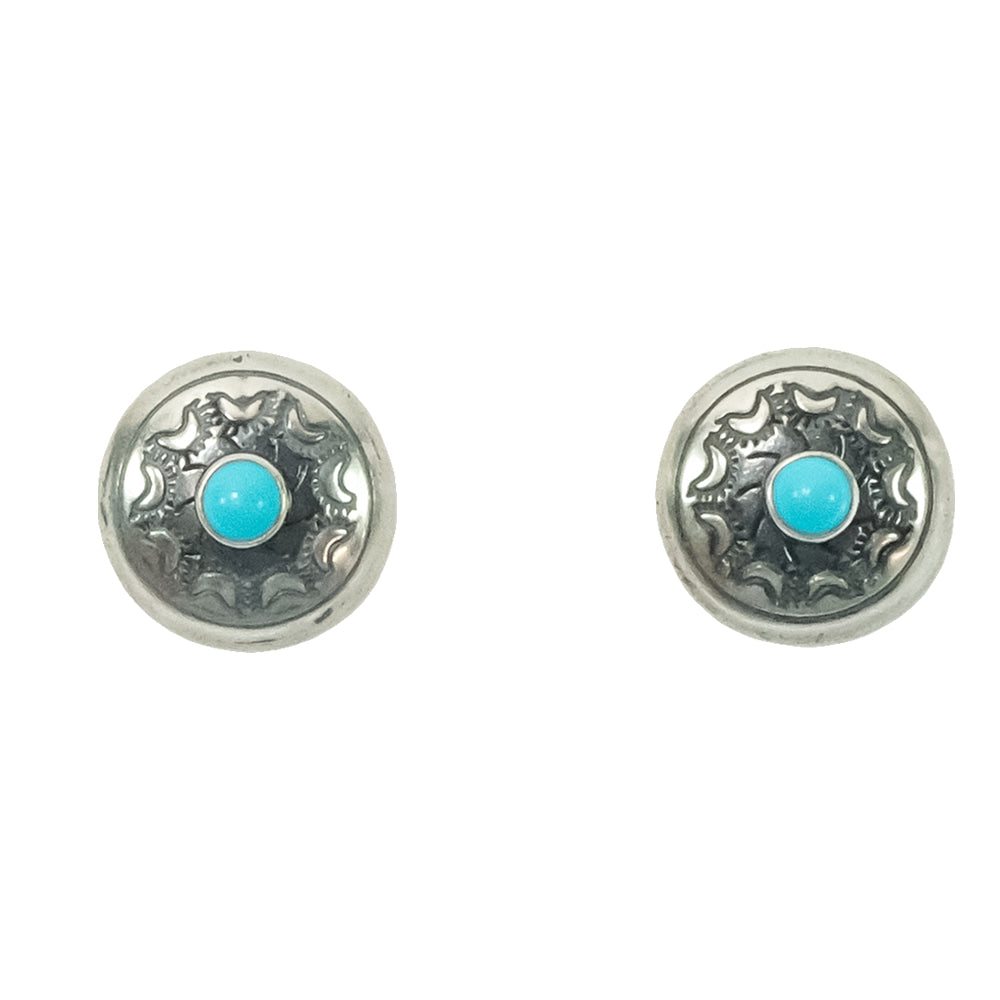 South Texas Tack Apparel Jewelry Turquoise Concho Turquoise Stud Earrings