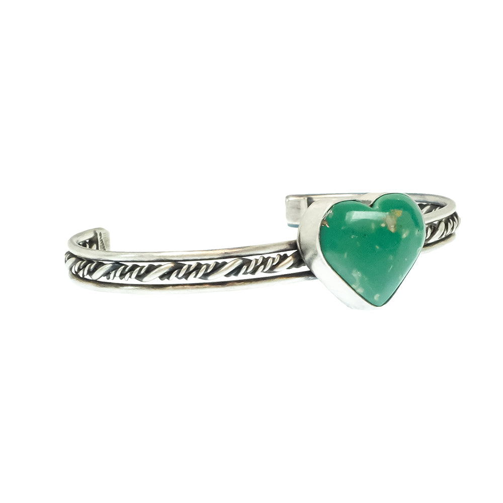 South Texas Tack Apparel Jewelry Turquoise Donovan Skeet Native American Navajo Kingman Turquoise Heart Cuff
