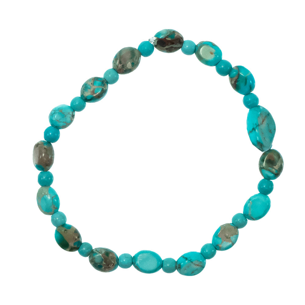 South Texas Tack Apparel Jewelry Turquoise Faux Turquoise Stretch Bracelet