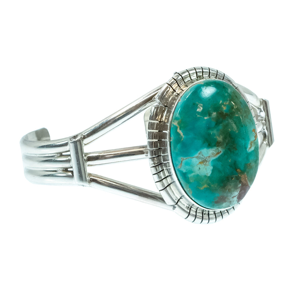 South Texas Tack Apparel Jewelry Turquoise S.E. Native American Navajo Sterling Silver Turquoise Bracelet Cuff By S.E.
