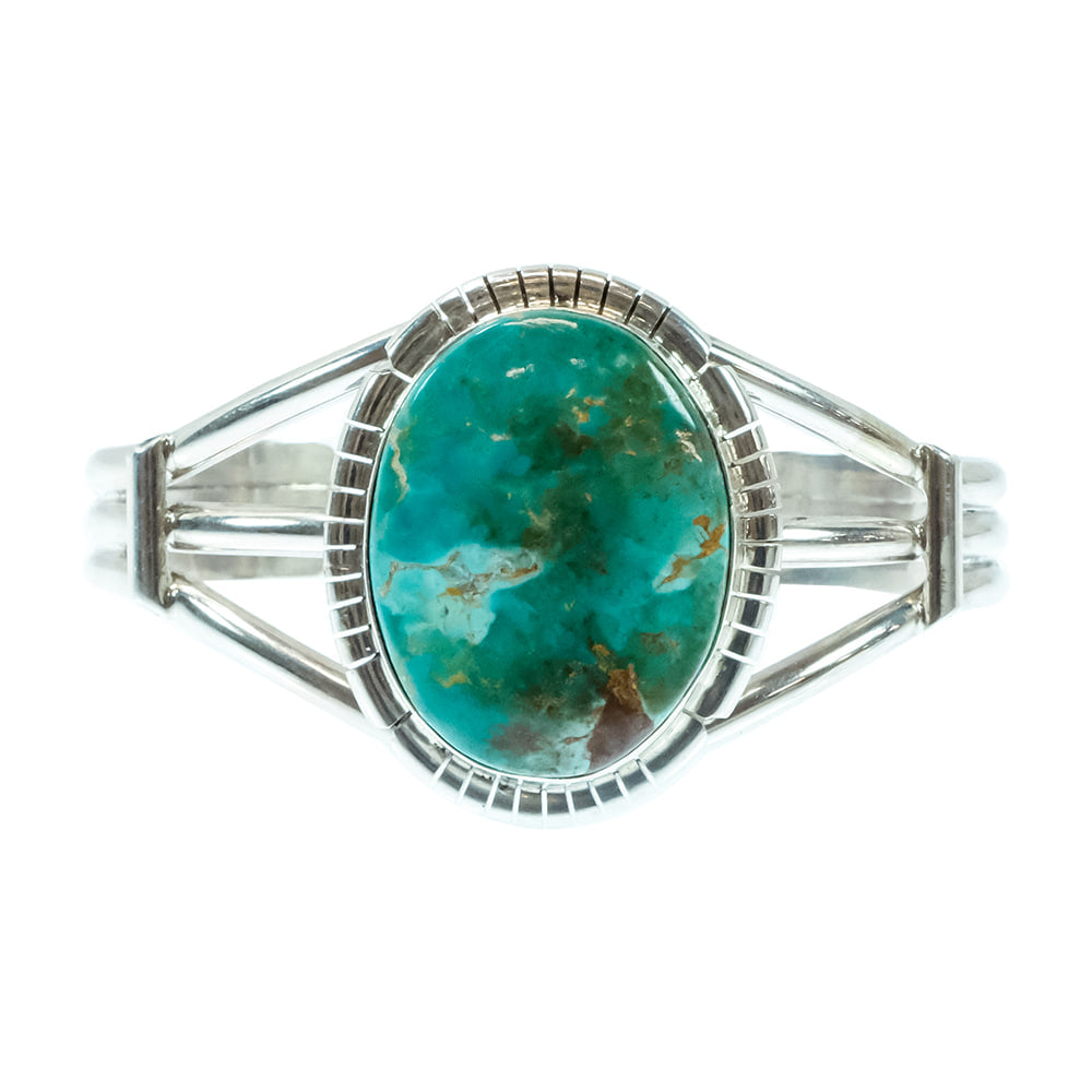South Texas Tack Apparel Jewelry Turquoise S.E. Native American Navajo Sterling Silver Turquoise Bracelet Cuff By S.E.