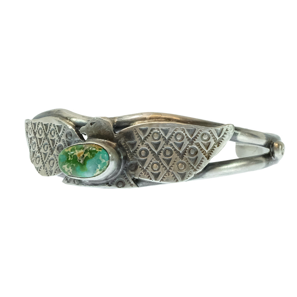 South Texas Tack Apparel Jewelry Turquoise Samson Edsitty Native American Navajo Sterling Silver Sonora Gold Turquoise Cuff Bracelet