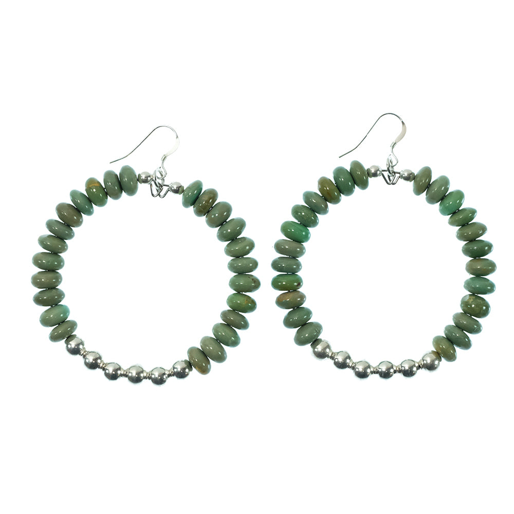 South Texas Tack Apparel Jewelry Turquoise Sterling Silver Native American Navajo Turquoise Dangling Earrings
