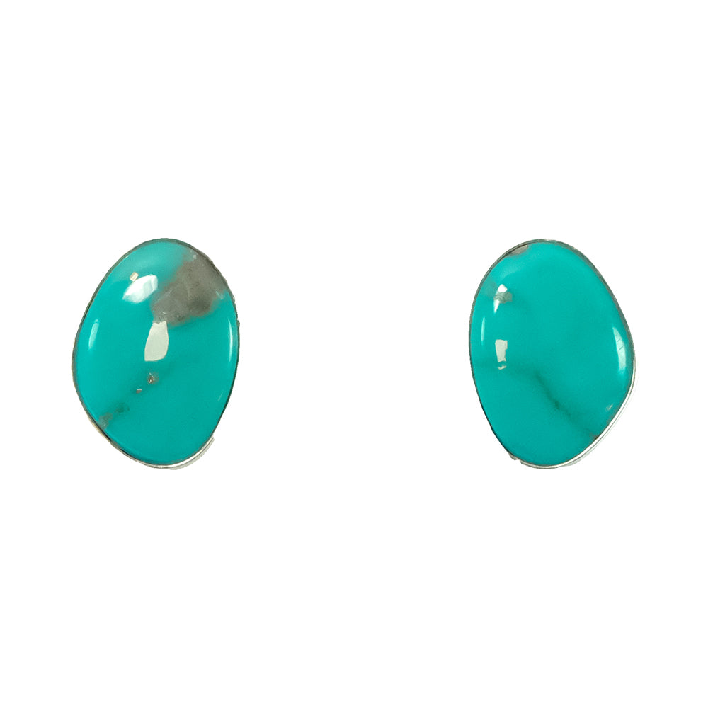 South Texas Tack Apparel Jewelry Turquoise WN Sterling Silver And Turquoise Stud Earrings
