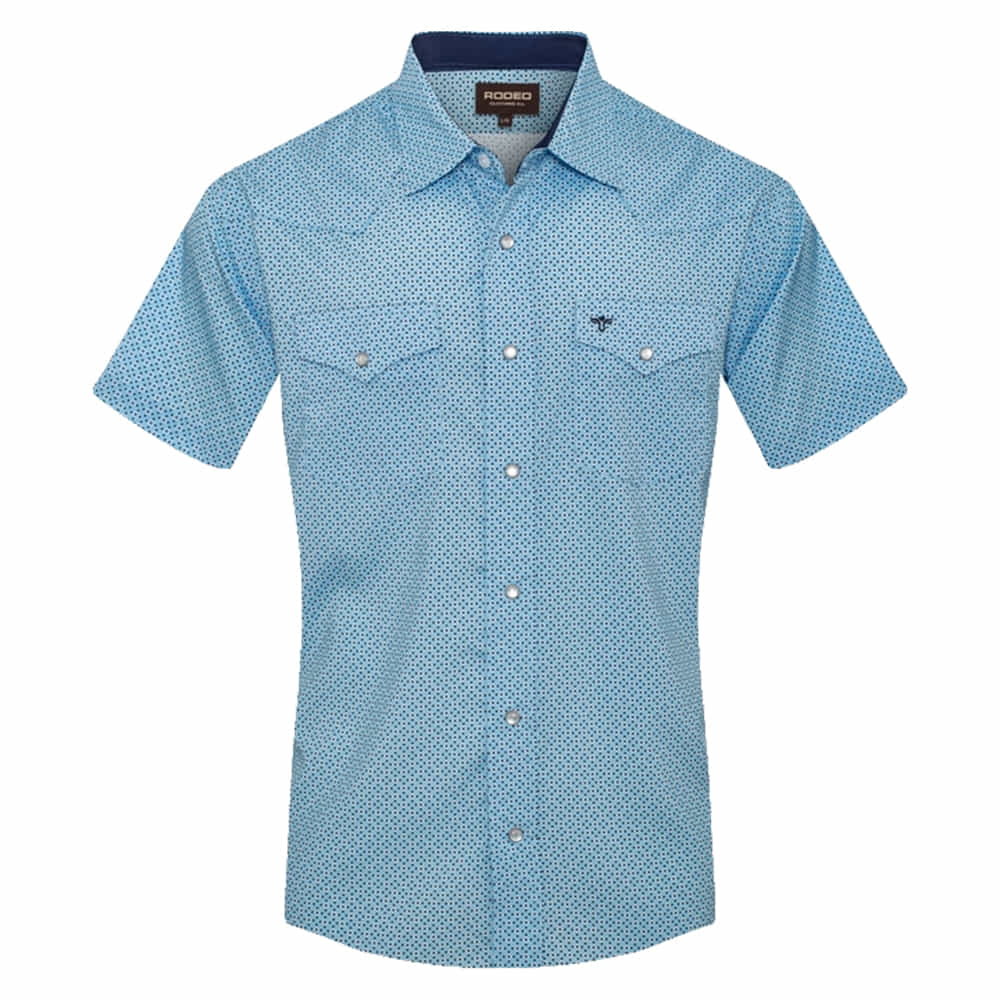 South Texas Tack Apparel Mens Short Sleeve Modal Print Shirt
