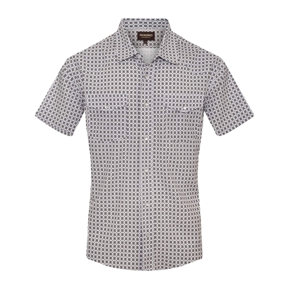 South Texas Tack Apparel Mens Short Sleeve Western Sun Protection Snap Shirt