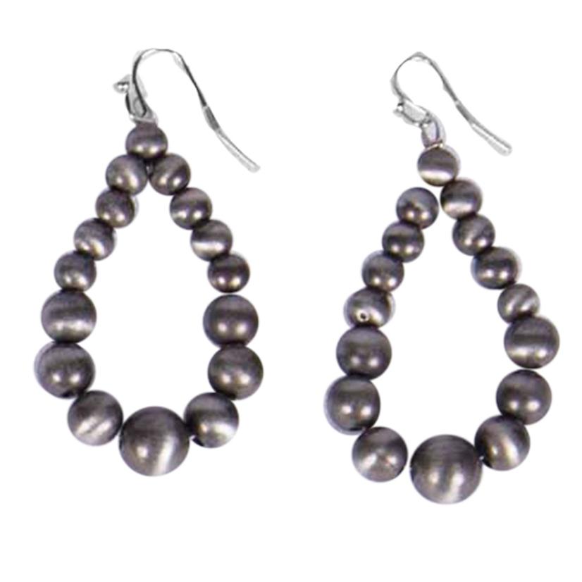 South Texas Tack Apparel OSFA / PEWTER Long Graduated Tear Drop 2.5 Inch Western Earrings