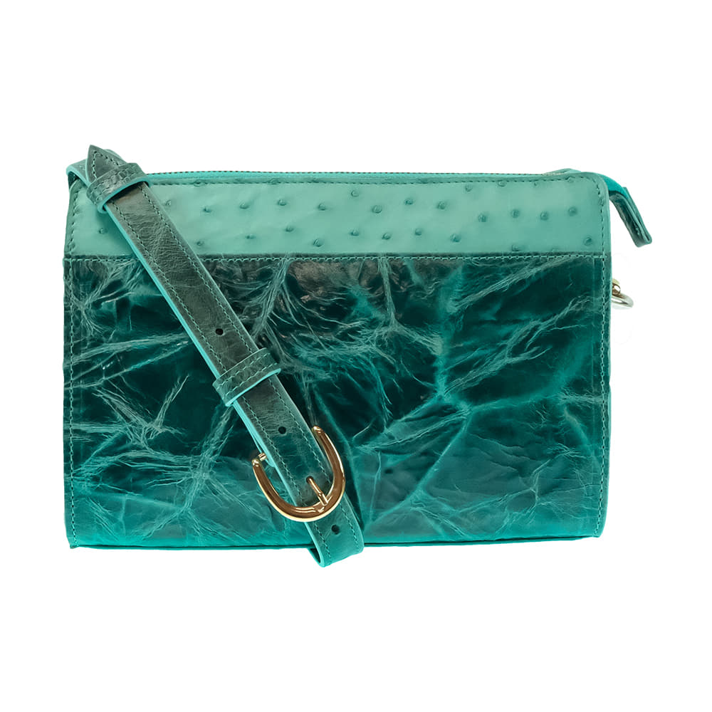 South Texas Tack Apparel Other South Texas Tack Juno Full Quil Ostrich Tiffany Blue Crossbody Purse