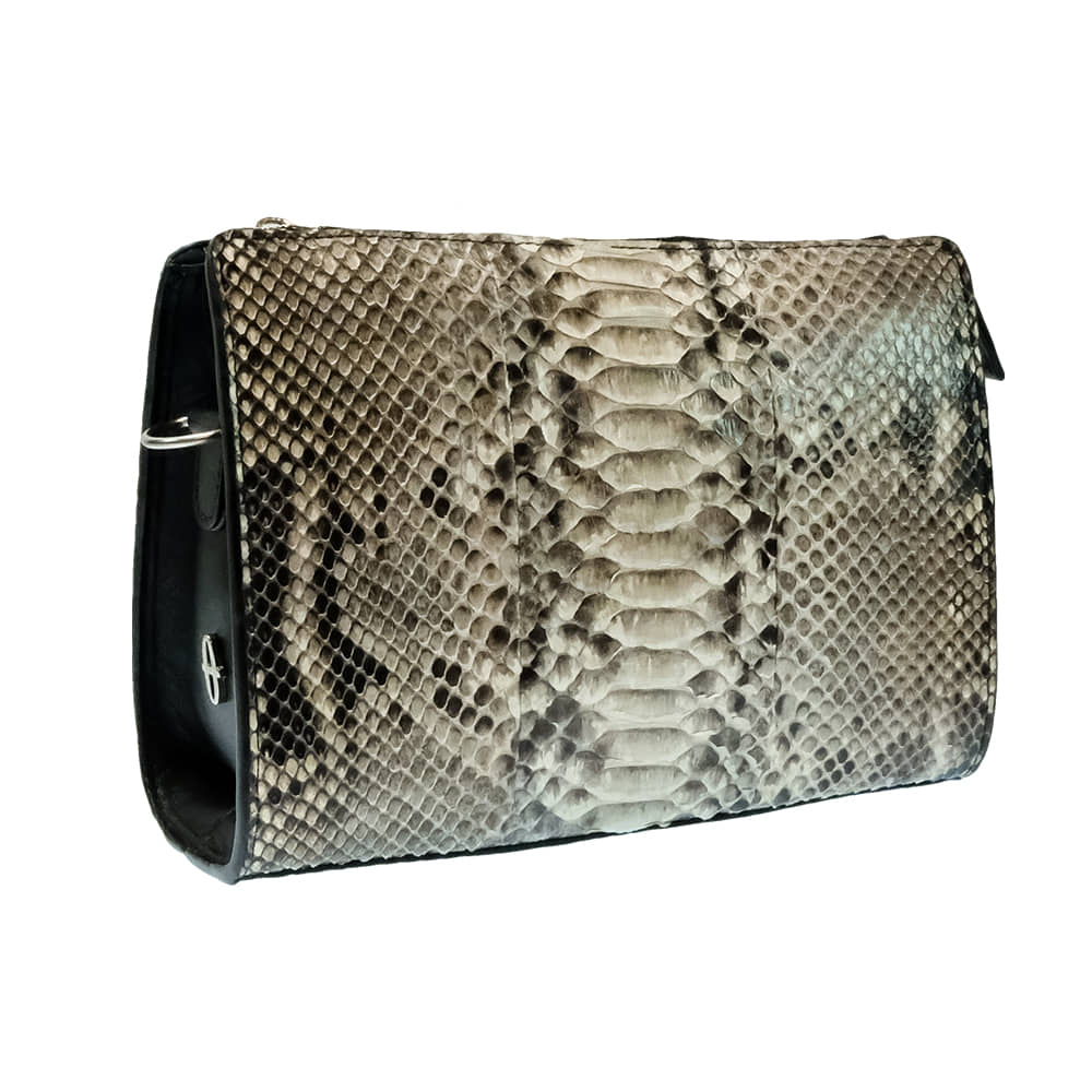 South Texas Tack Apparel Other South Texas Tack Juno Natural Python and Black Cowhide Handbag