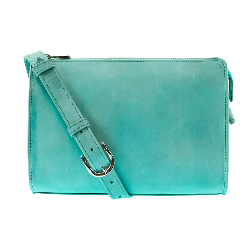 South Texas Tack Apparel Other South Texas Tack Juno Turquoise Cowhide Crossbody Purse