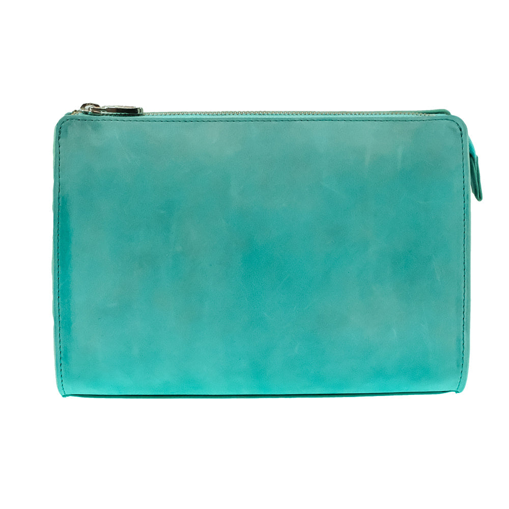 South Texas Tack Apparel Other South Texas Tack Juno Turquoise Cowhide Crossbody Purse