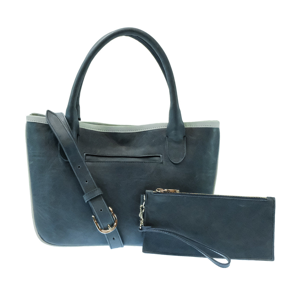 South Texas Tack Apparel Other South Texas Tack Midland Navy and Light Blue Cowhide Purse