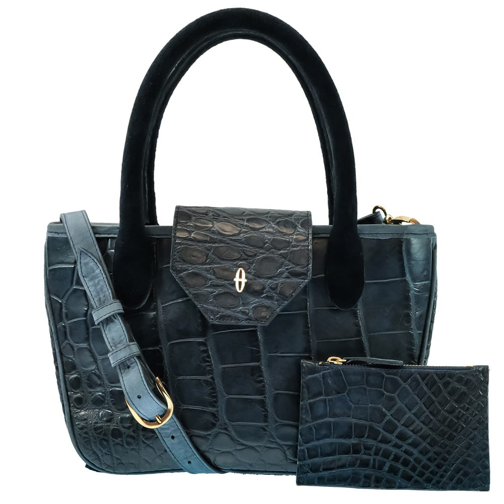 South Texas Tack Apparel Other South Texas Tack Midland Navy Blue American Alligator Satchel Purse