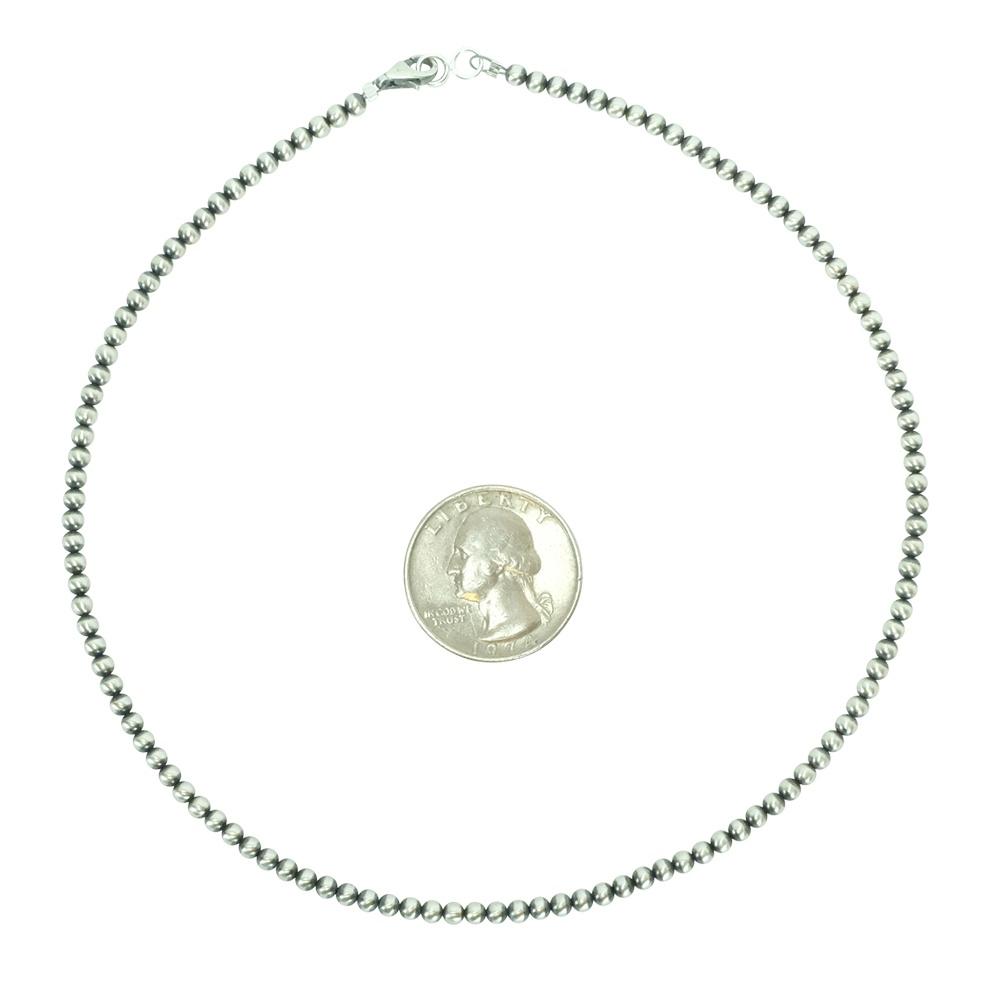 South Texas Tack Apparel Silver / 14 Inch Navajo Pearl Necklace 3mm x 14inch