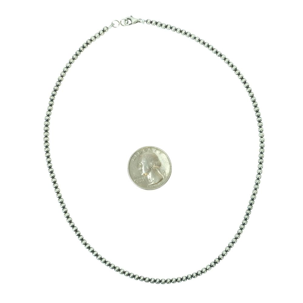 South Texas Tack Apparel Silver / 16 Inch Navajo Pearl Necklace 3mm x 16inch