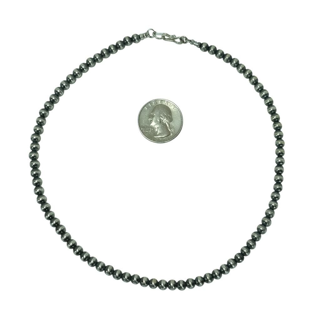 South Texas Tack Apparel Silver / 16 Inch Navajo Pearl Necklace 5mm x 16inches