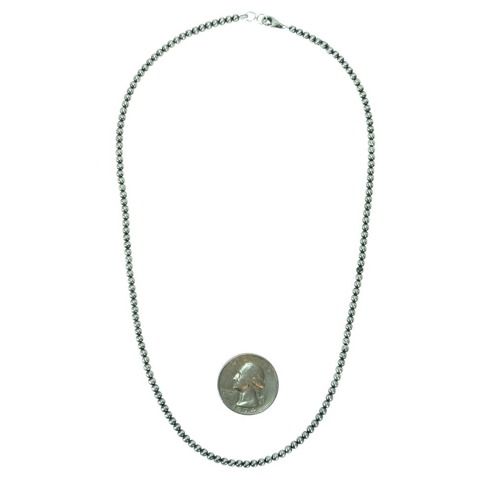 South Texas Tack Apparel Silver / 18 Inch Navajo Pearl Necklace 3mm x 18inch