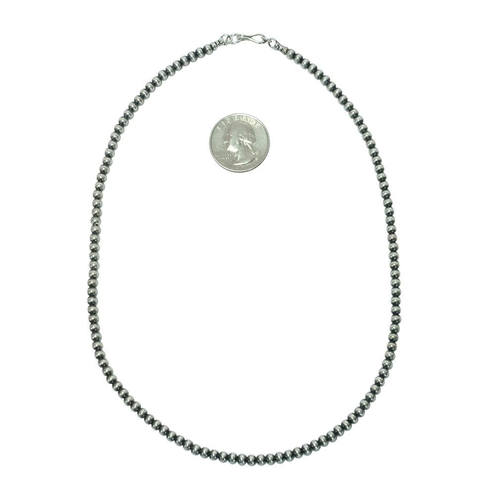 South Texas Tack Apparel Silver / 18 Inch Navajo Pearl Necklace 4mm x 18inch