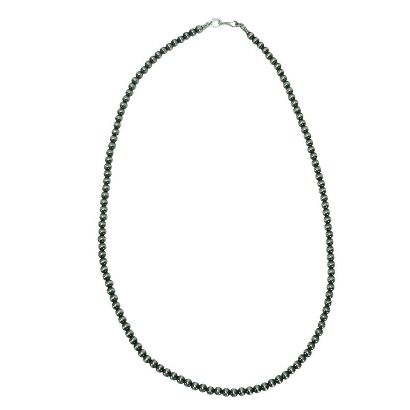 South Texas Tack Apparel Silver / 24 Inch Navajo Pearl Necklace 5mm x 24inches