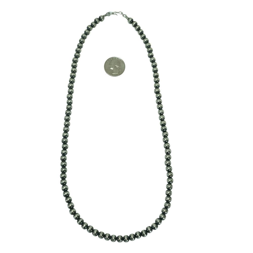 South Texas Tack Apparel Silver / 24 Inch Navajo Pearl Necklace 7mm x 24inches