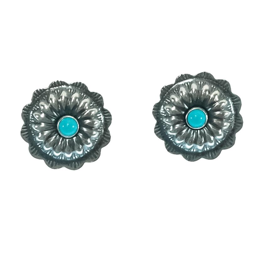 South Texas Tack Apparel Turquoise STT 3/4 Concho with Turquoise Stud