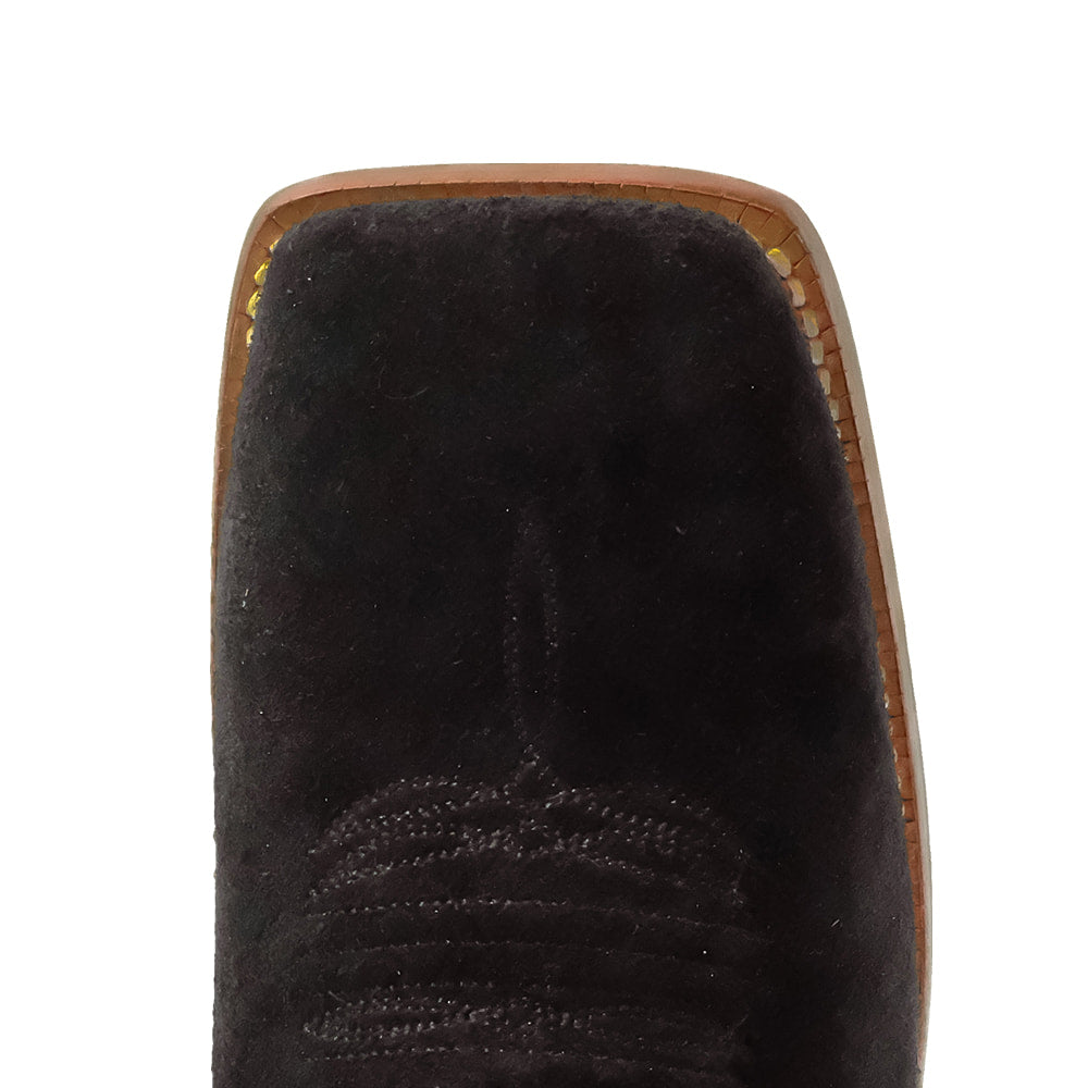 South Texas Tack Footwear South Texas Tack Men's Black Suede Cowhide Boots