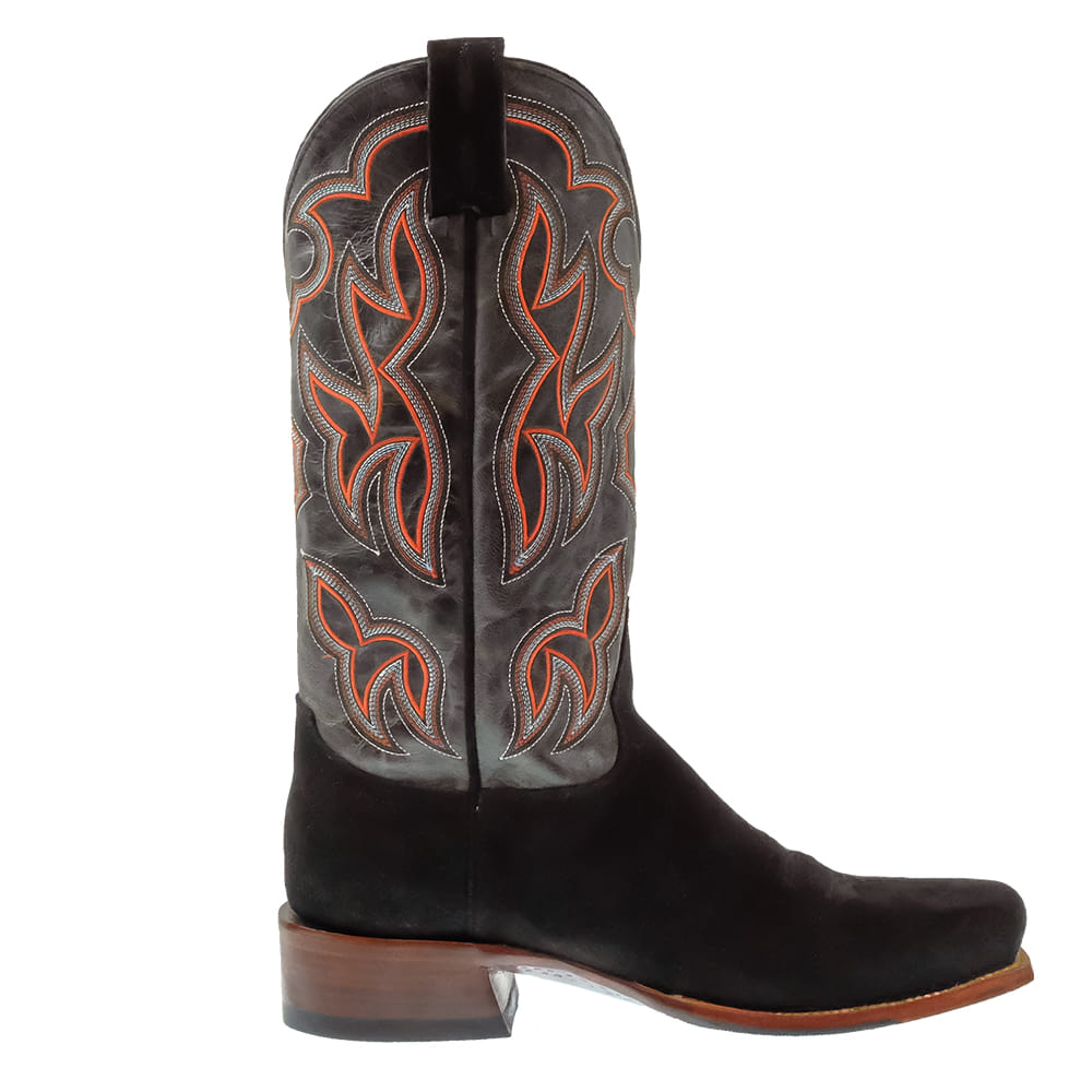 South Texas Tack Footwear South Texas Tack Men's Black Suede Cowhide Boots