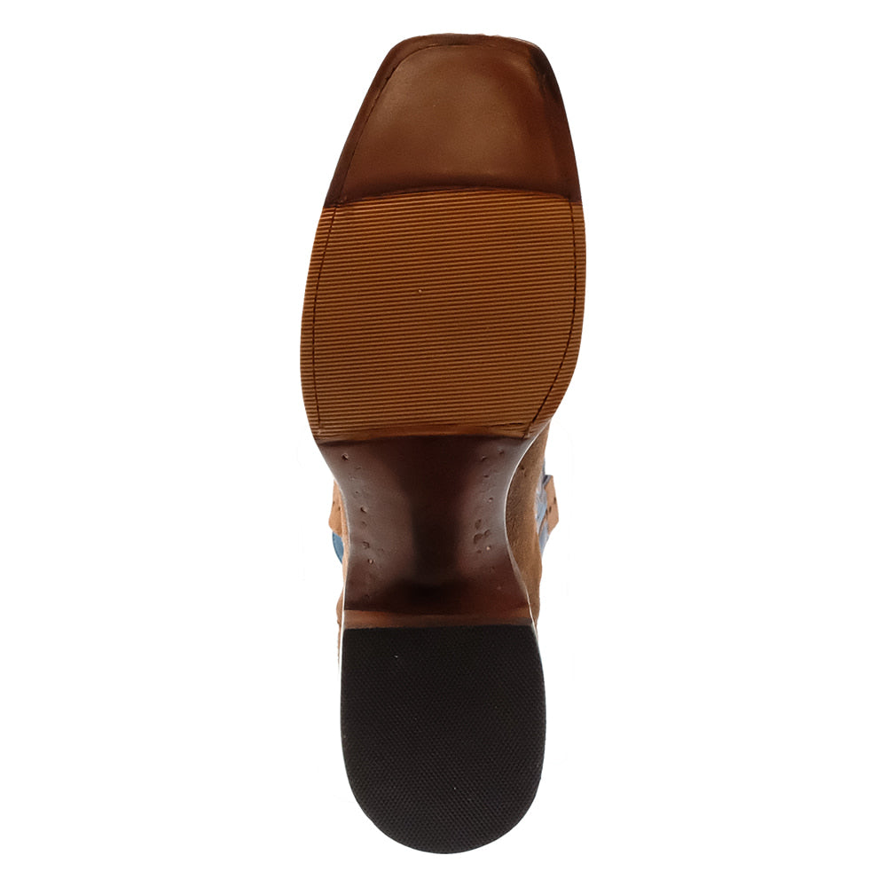 South Texas Tack Footwear South Texas Tack Men's Brown Peanut Suede Cowhide Boots