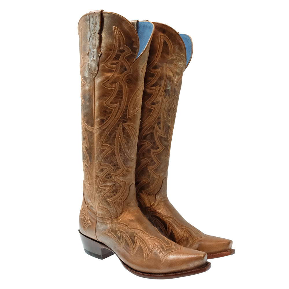 South Texas Tack Footwear South Texas Tack Women's Tan Light Metallic Goat Boots