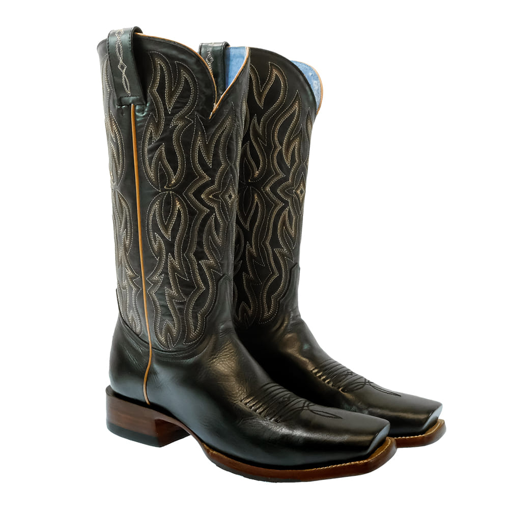 South Texas Tack Footwear South Texas Tack Women's Uvalde Black Rancho Cowhide Boots