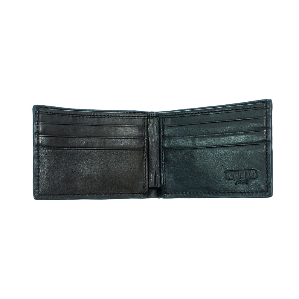 South Texas Tack Other South Texas Tack Navy Nubuck Caiman Bifold Wallet