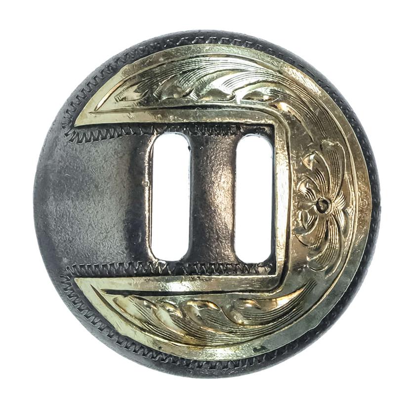 South Texas Tack Saddles 1.5" / Steel/Silver South Texas Tack Wrap Around Scroll Slotted Conchos 1.5" Set of 6