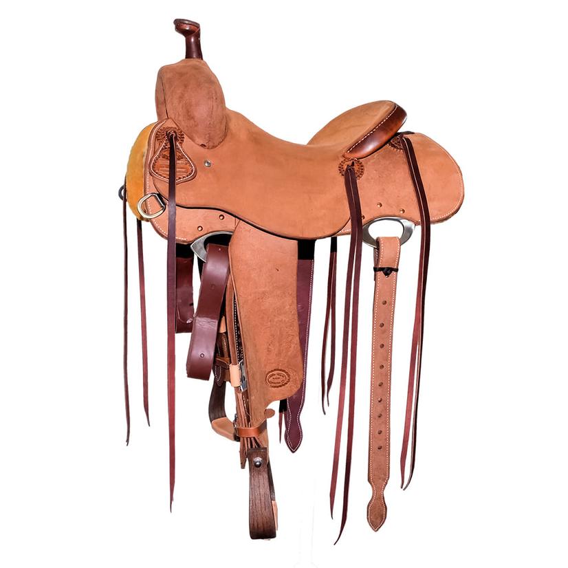 South Texas Tack Saddles 15.5 / Heavy Oil South Texas Tack Single Skirt Rough Out Ranch Cutting Saddle