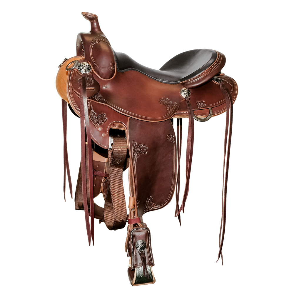 South Texas Tack Saddles South Texas Tack Exclusive Full Slick Out Trail Saddle with Round Skirt