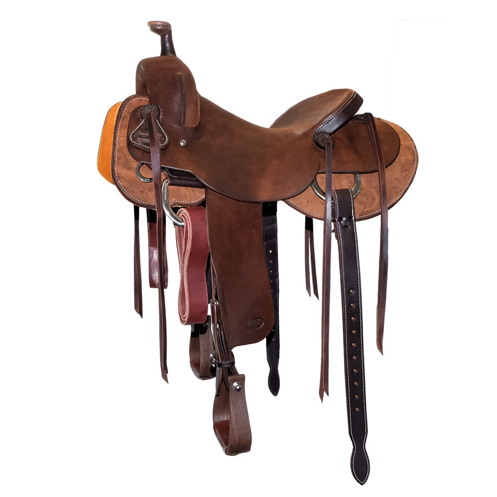 South Texas Tack Saddles South Texas Tack Full Chocolate Rough Out Round Skirt Ranch Cutting Saddle