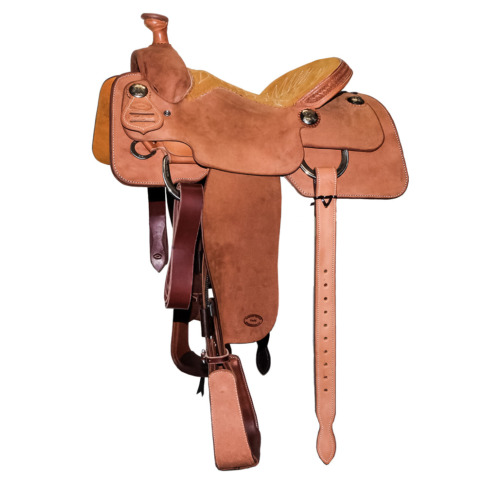 South Texas Tack Saddles South Texas Tack Full Natural Rough Out Calf Roping Saddle