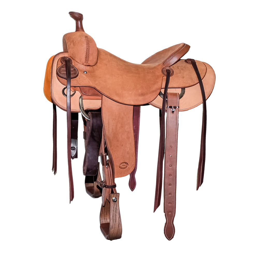 South Texas Tack Saddles South Texas Tack Full Natural Rough Out Will James Saddle with Round Skirt