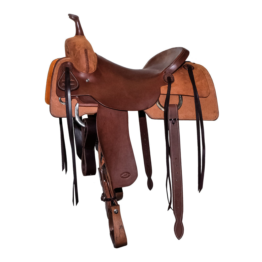 South Texas Tack Saddles South Texas Tack Half Natural Rough Out Half Slick Out Cutting Saddle
