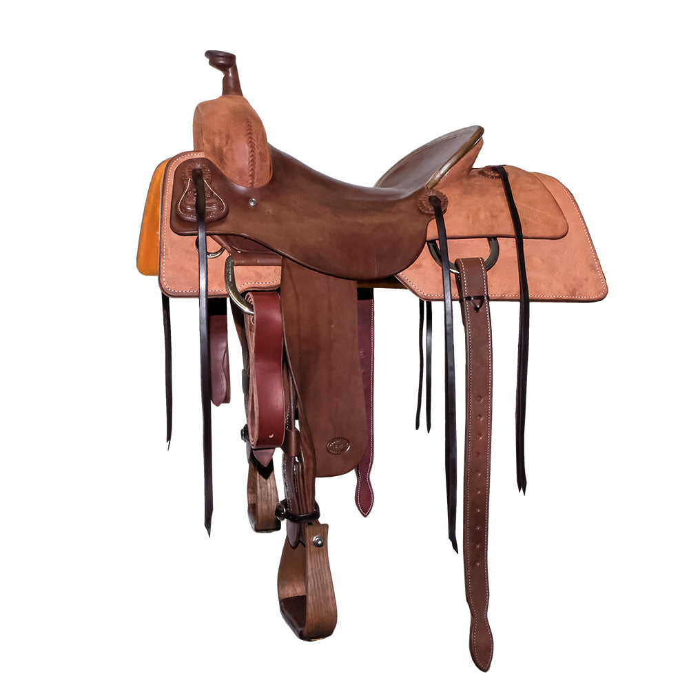 South Texas Tack Saddles South Texas Tack Half Slick Out Half Natural Rough Out Ranch Cutting Saddle